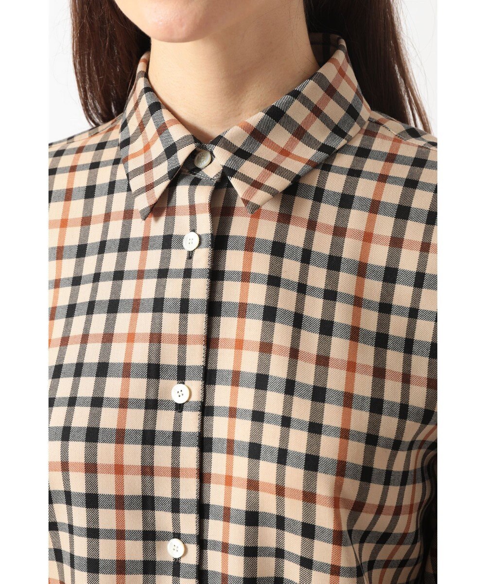 DAKS チェック ドローストリングオーバーシャツ 
