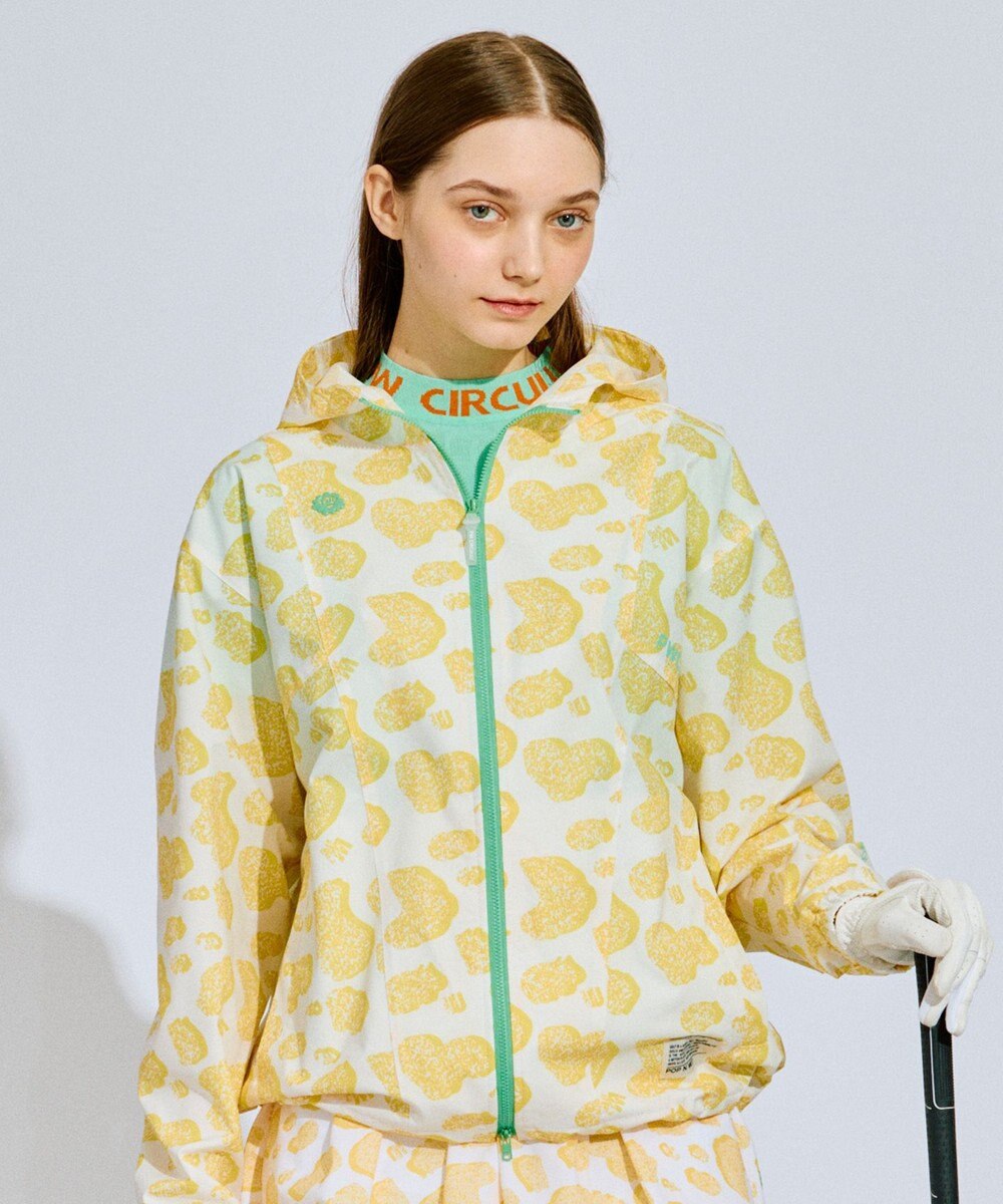 PW CIRCULUS 【撥水加工/ストレッチ】【WOMEN】アニマルドットブルゾン ゴルフウェア レディース 