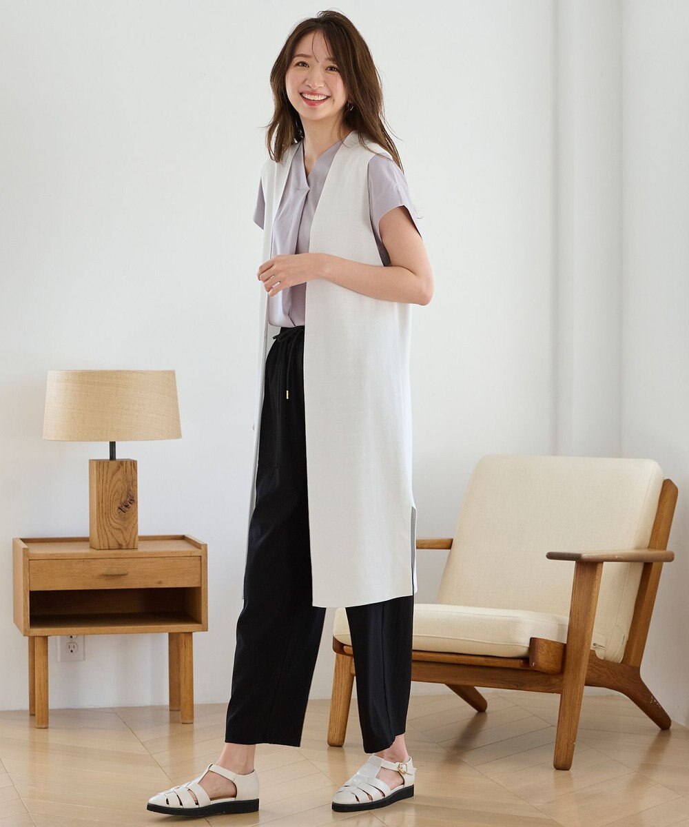 ANY 【ウエストゴム/UVケア/接触冷感】清涼リラックスワイドパンツ 