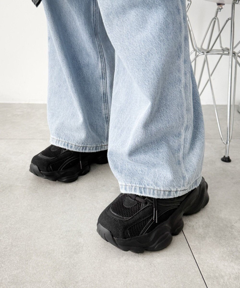 WEGO メッシュコンビ厚底スニーカー 