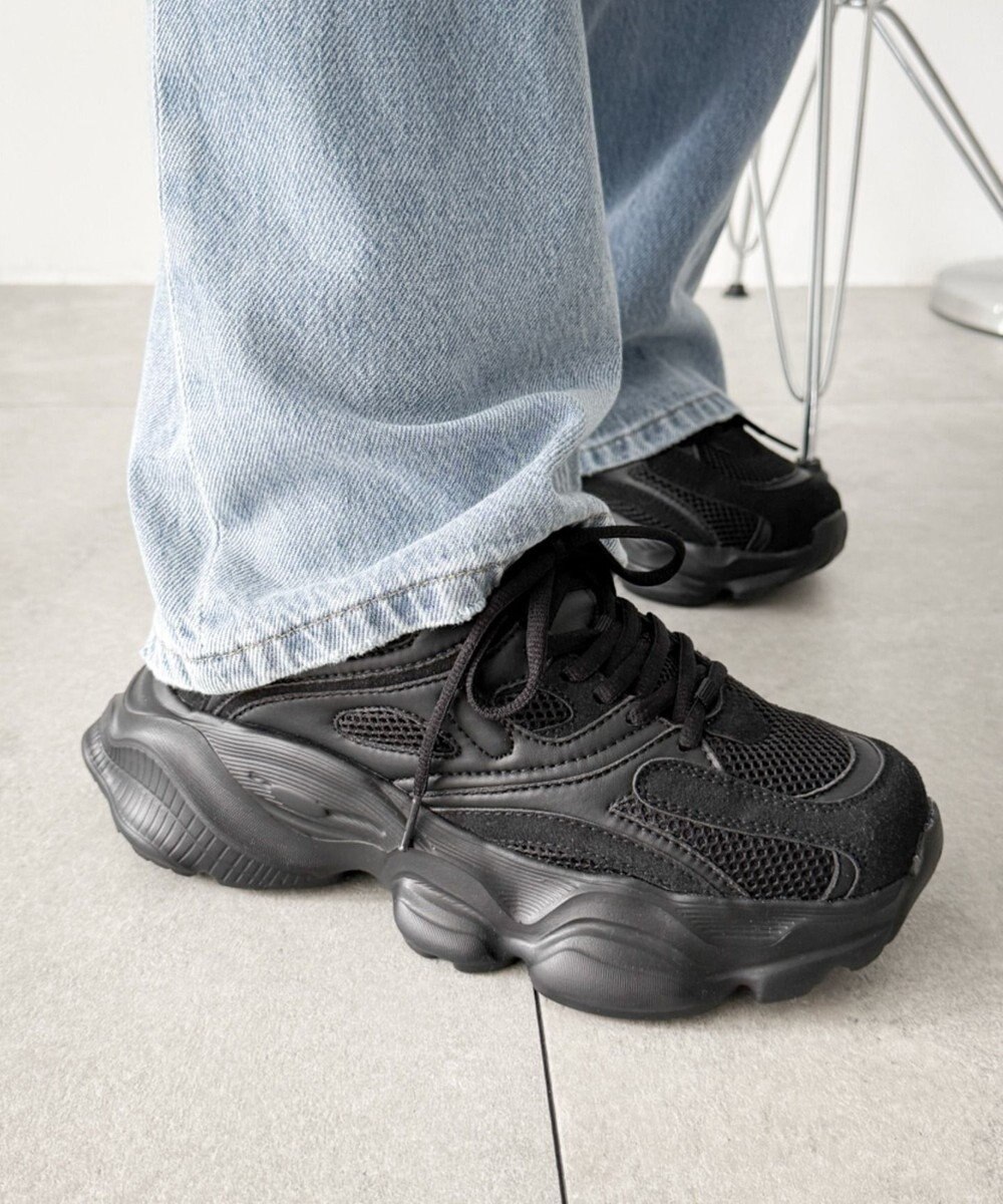 WEGO メッシュコンビ厚底スニーカー 