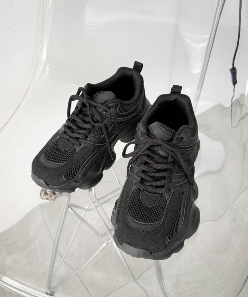 WEGO メッシュコンビ厚底スニーカー 