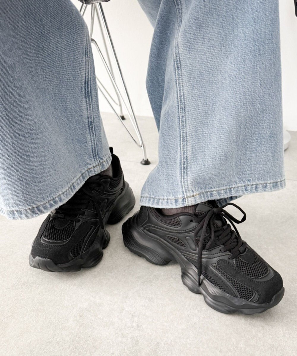 WEGO メッシュコンビ厚底スニーカー 