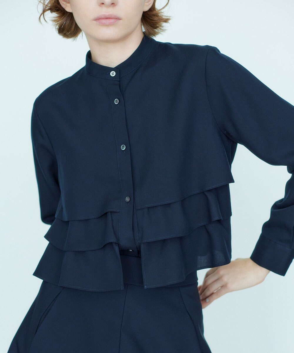 組曲 【WEB限定カラーあり】リヨセルシャーティング ティアードブラウス 