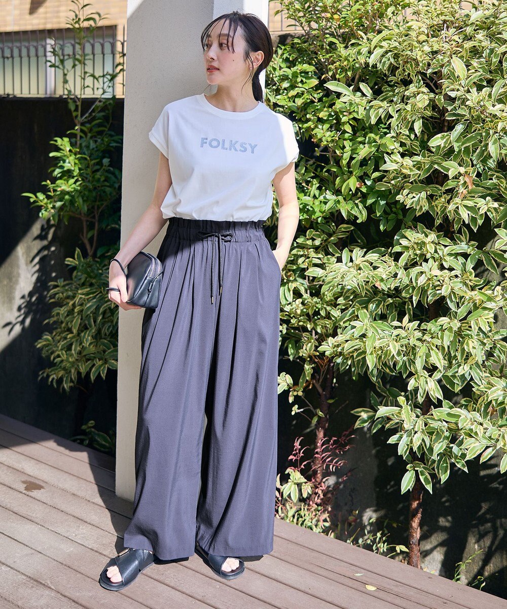 ANY グリッタープリントロゴＴシャツ 