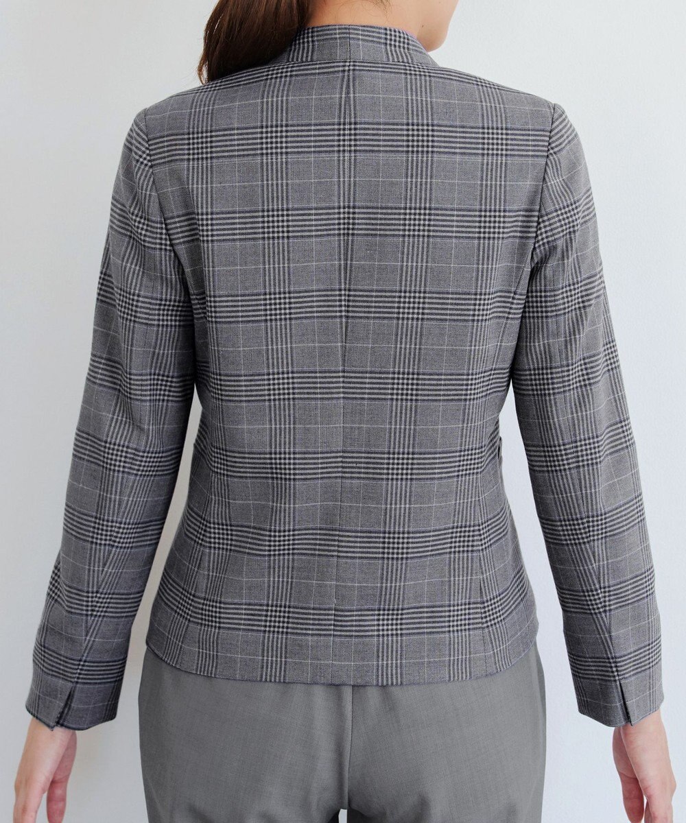 Tiaclasse 【洗える】カラーレスチェック柄ジャケット 