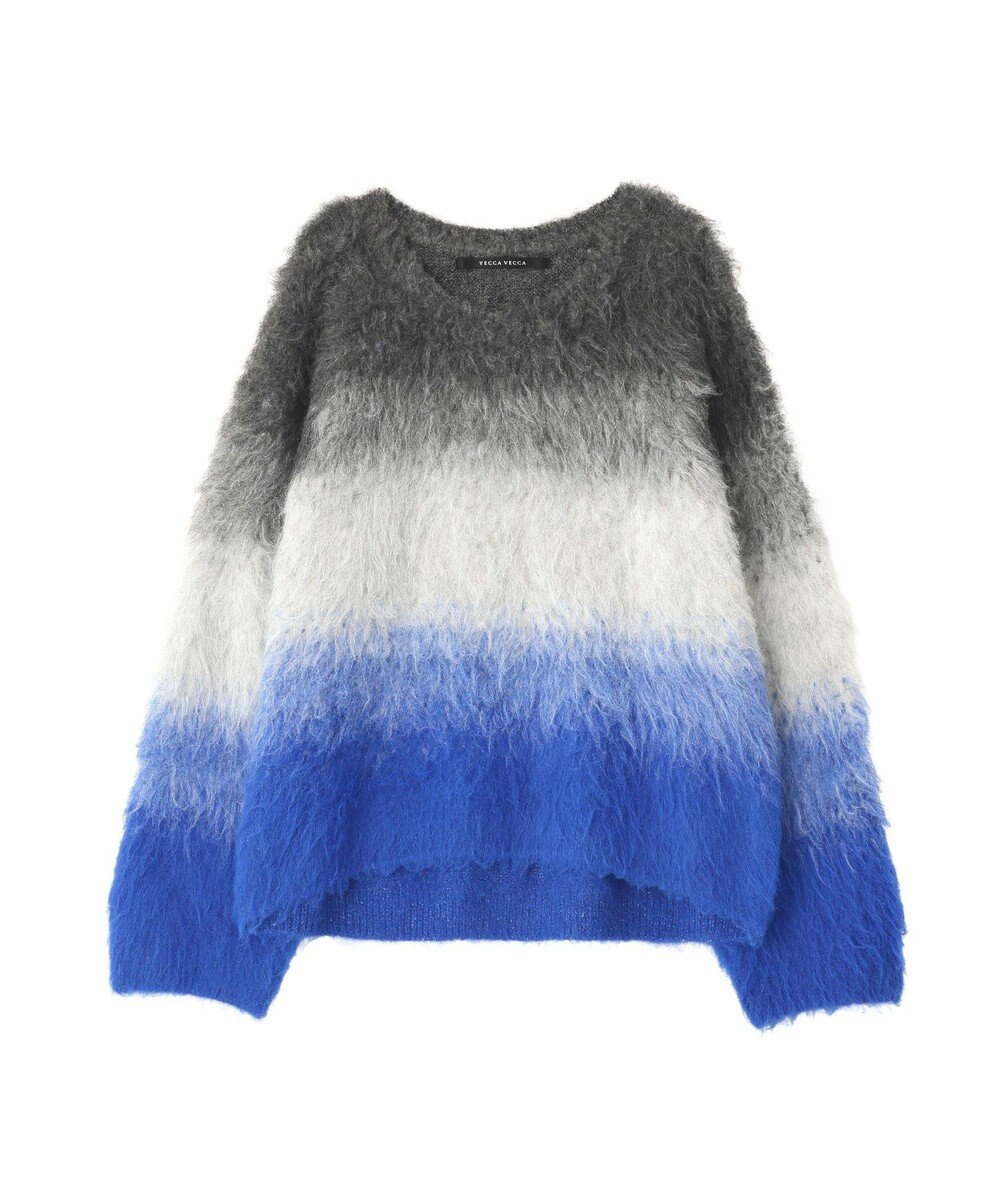 YECCA VECCA グラデーションシャギーニット 