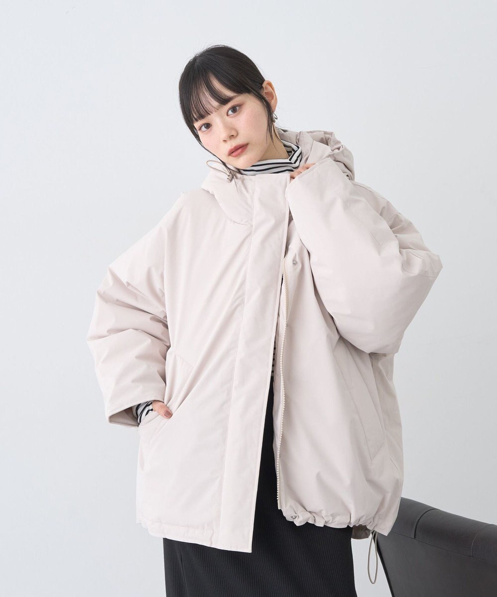 earth music&ecology フーデットパファーコート 