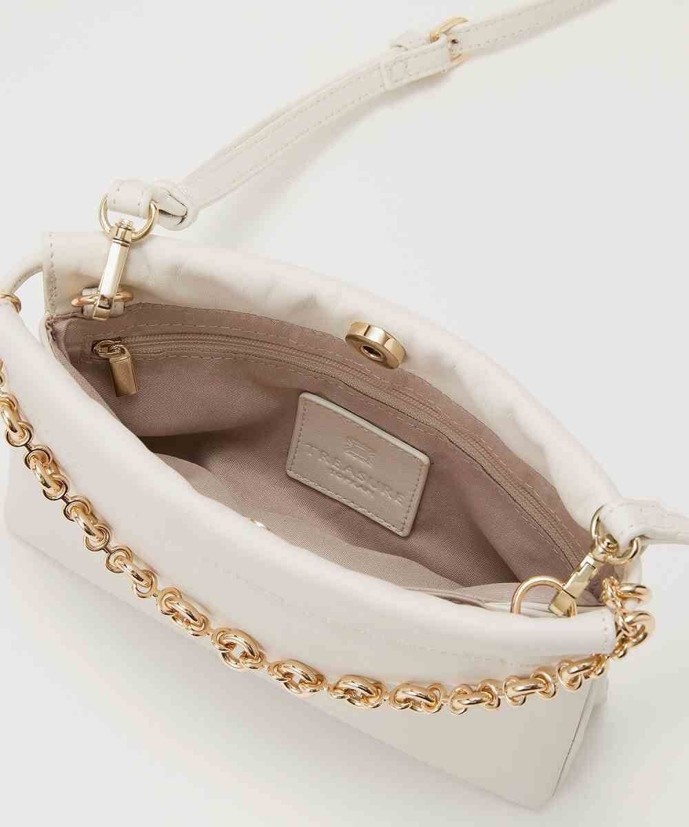 TOPKAPI 【TREASURE TOPKAPI】スムース レザー チェーン付き スワローマチ ミニ ショルダー バッグ 