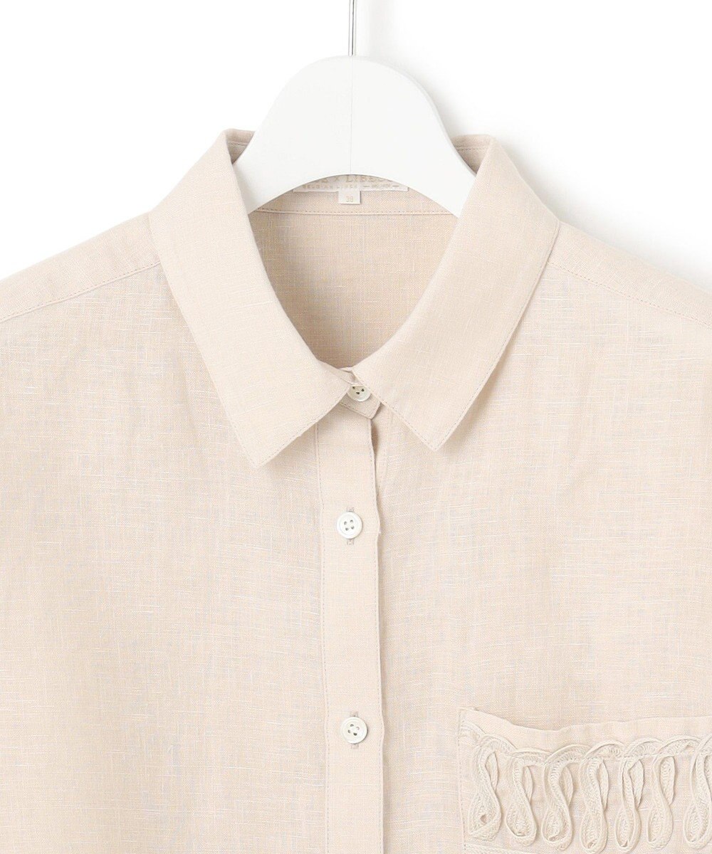 23区 S 【洗える】LIBECO クロップド シャツ 