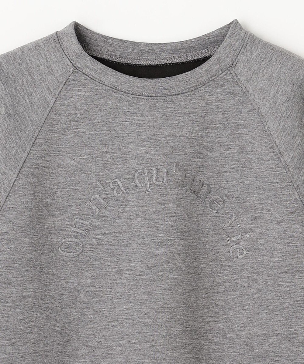 ANY L ロゴ刺繍ダンボールトレーナー 