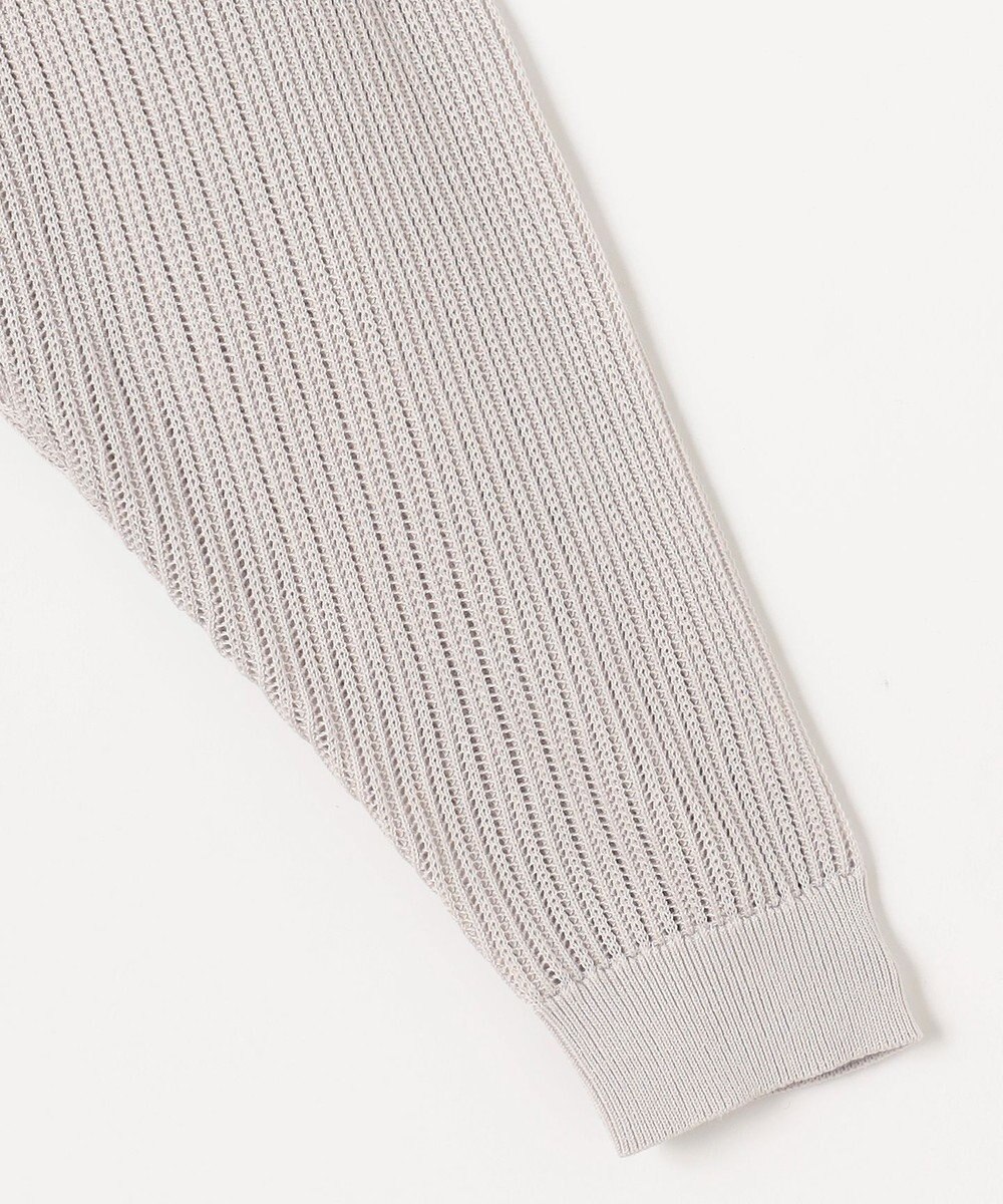 自由区 【洗える・XSサイズあり】ハイツイストコットンアセテートメッシュ カーディガン 