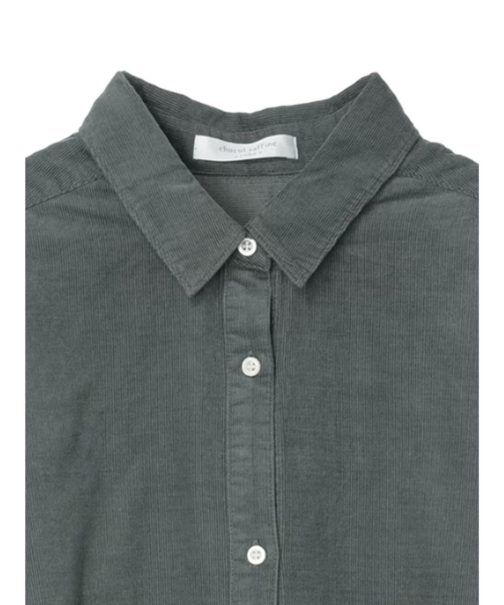 Green Parks 柔らかい細コールシャツ 