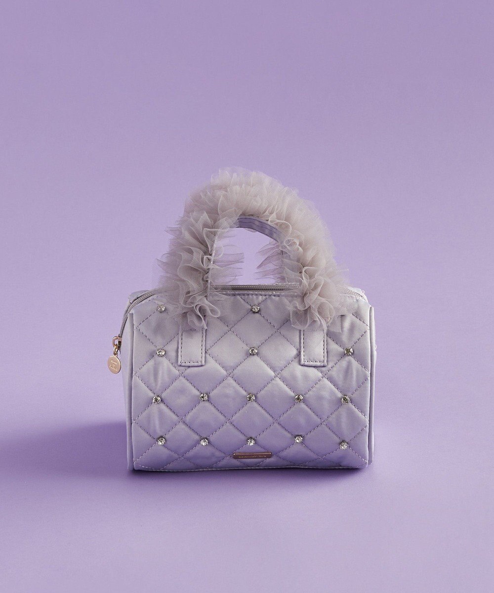 Maison de FLEUR EC限定チュールハンドルラインストーンボストン 