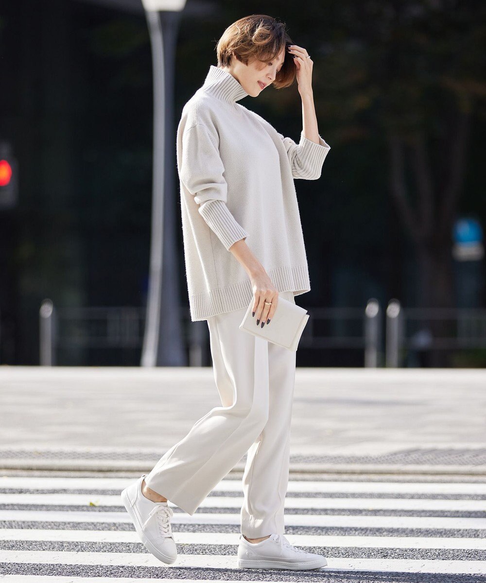 ICB 【新色追加・WEB限定カラーあり】 ソフトカシミヤミックス ハイネックニット 