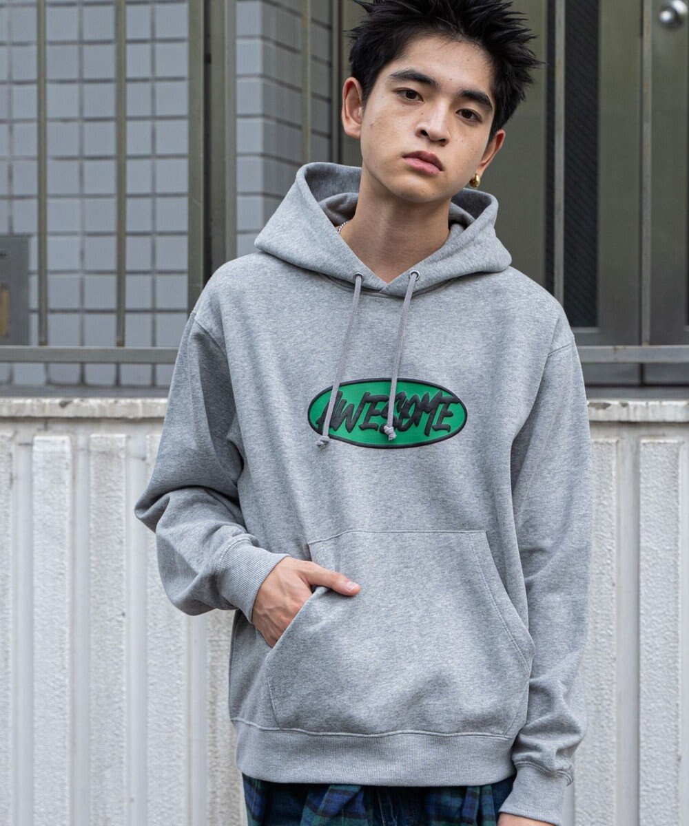 WEGO 【ユニセックス着用ITEM】リラックスフィットオーバルロゴパーカー 