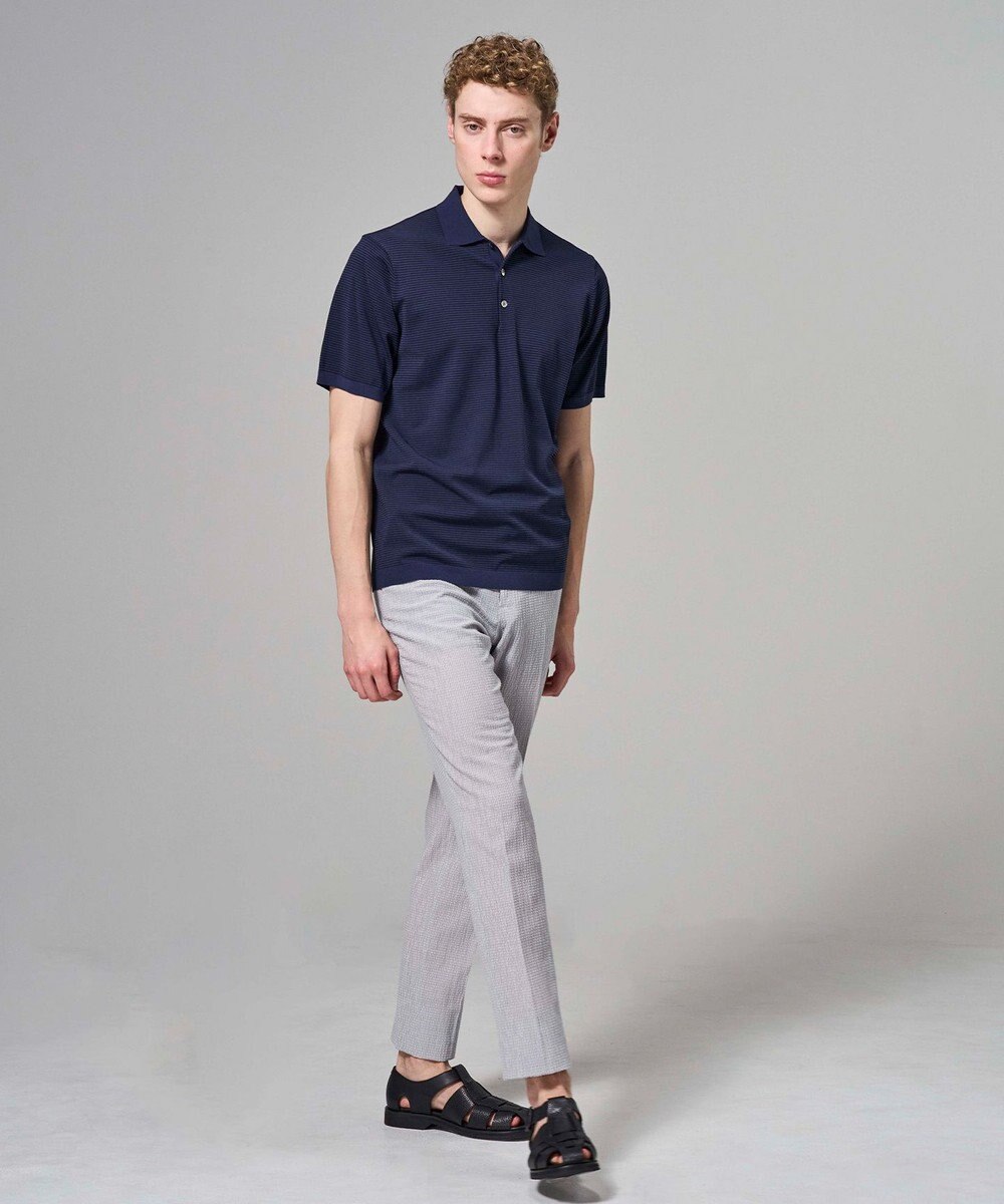 JOSEPH HOMME 【新柄】リュクスレーヨンボーダー　ポロニット 