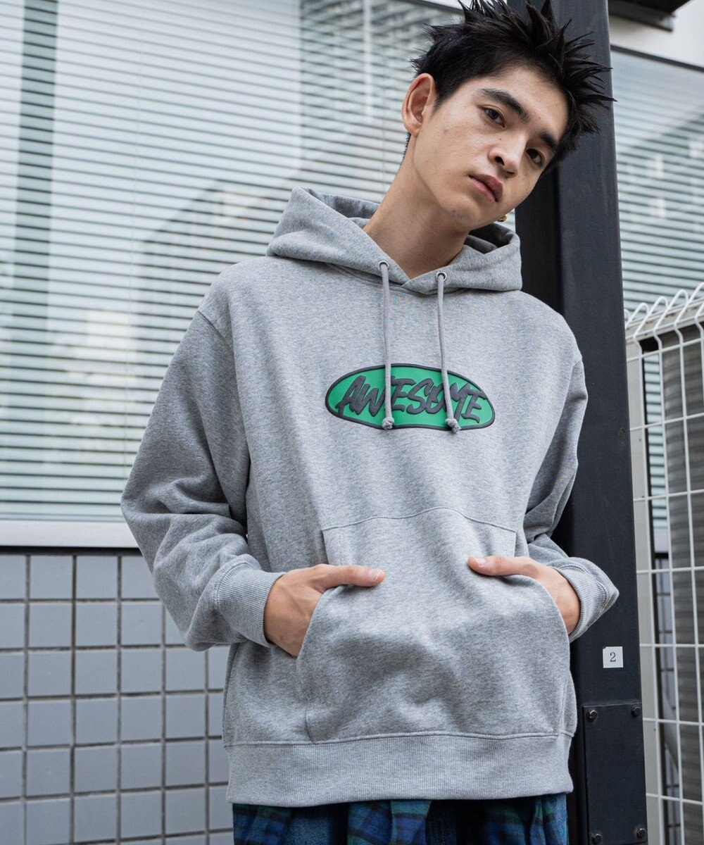 WEGO 【ユニセックス着用ITEM】リラックスフィットオーバルロゴパーカー 