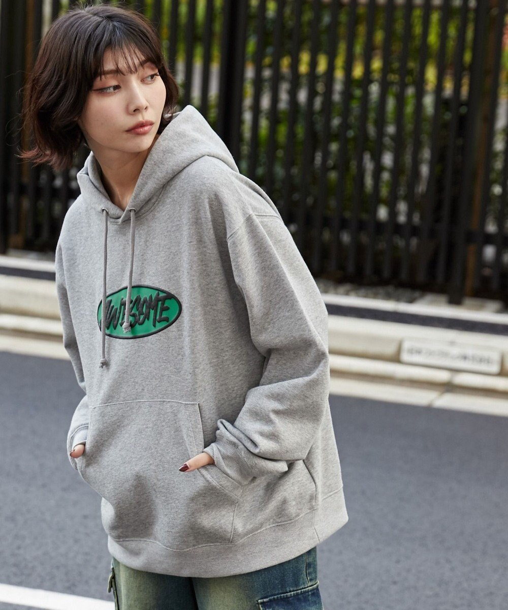 WEGO 【ユニセックス着用ITEM】リラックスフィットオーバルロゴパーカー 