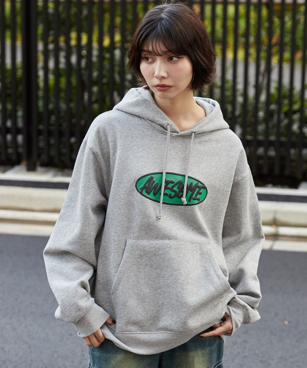 WEGO 【ユニセックス着用ITEM】リラックスフィットオーバルロゴパーカー 