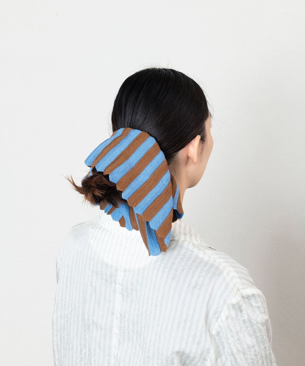 TRICOTE ストライプビッグシュシュ 