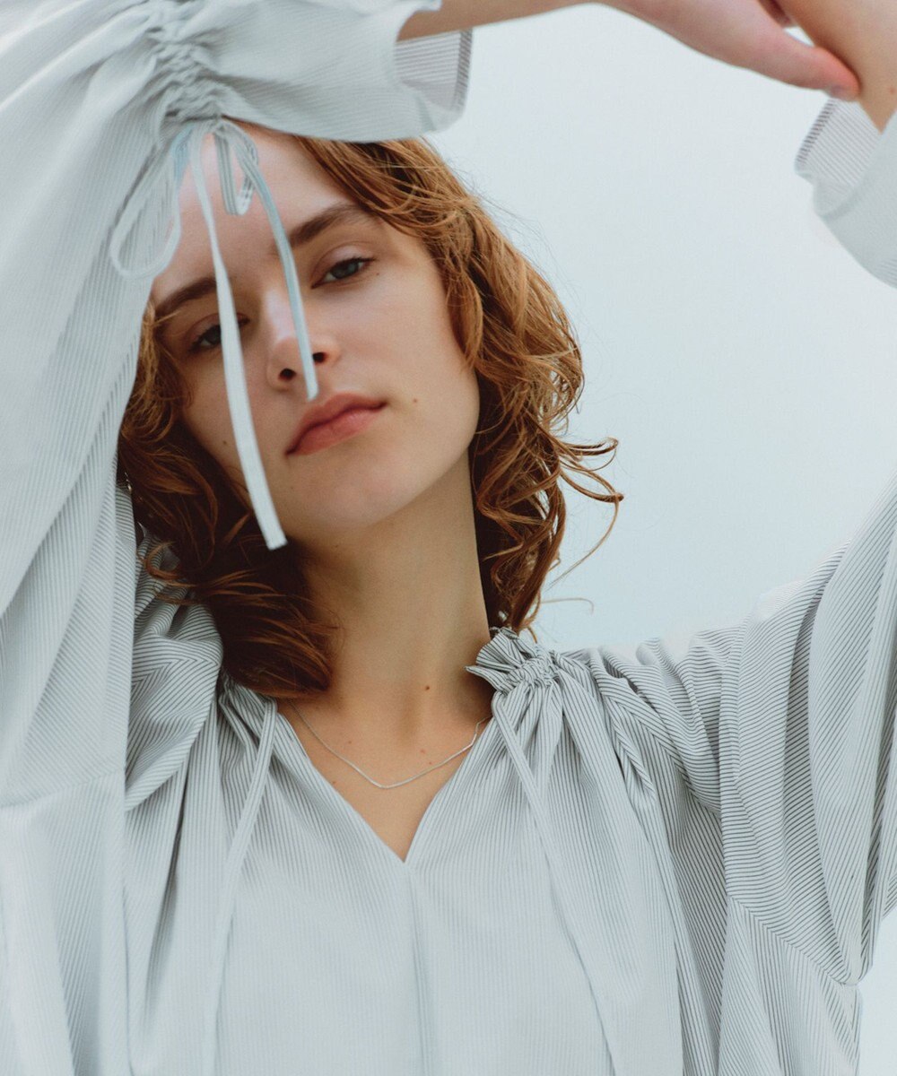 UNFILO L 2WAYギャザーブラウス 