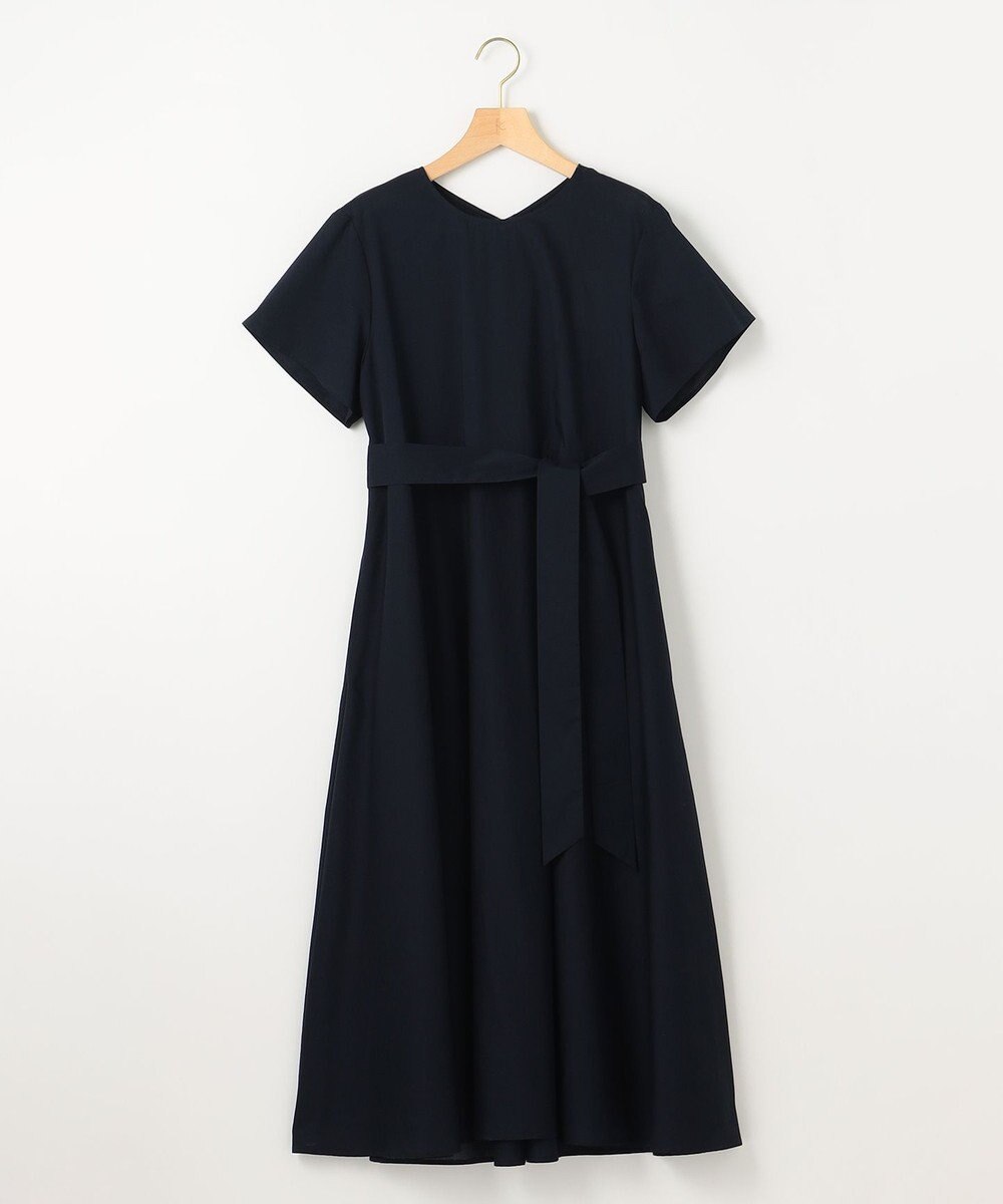 組曲 【洗える・共布ベルト付き】ナチュラル サマードレス 