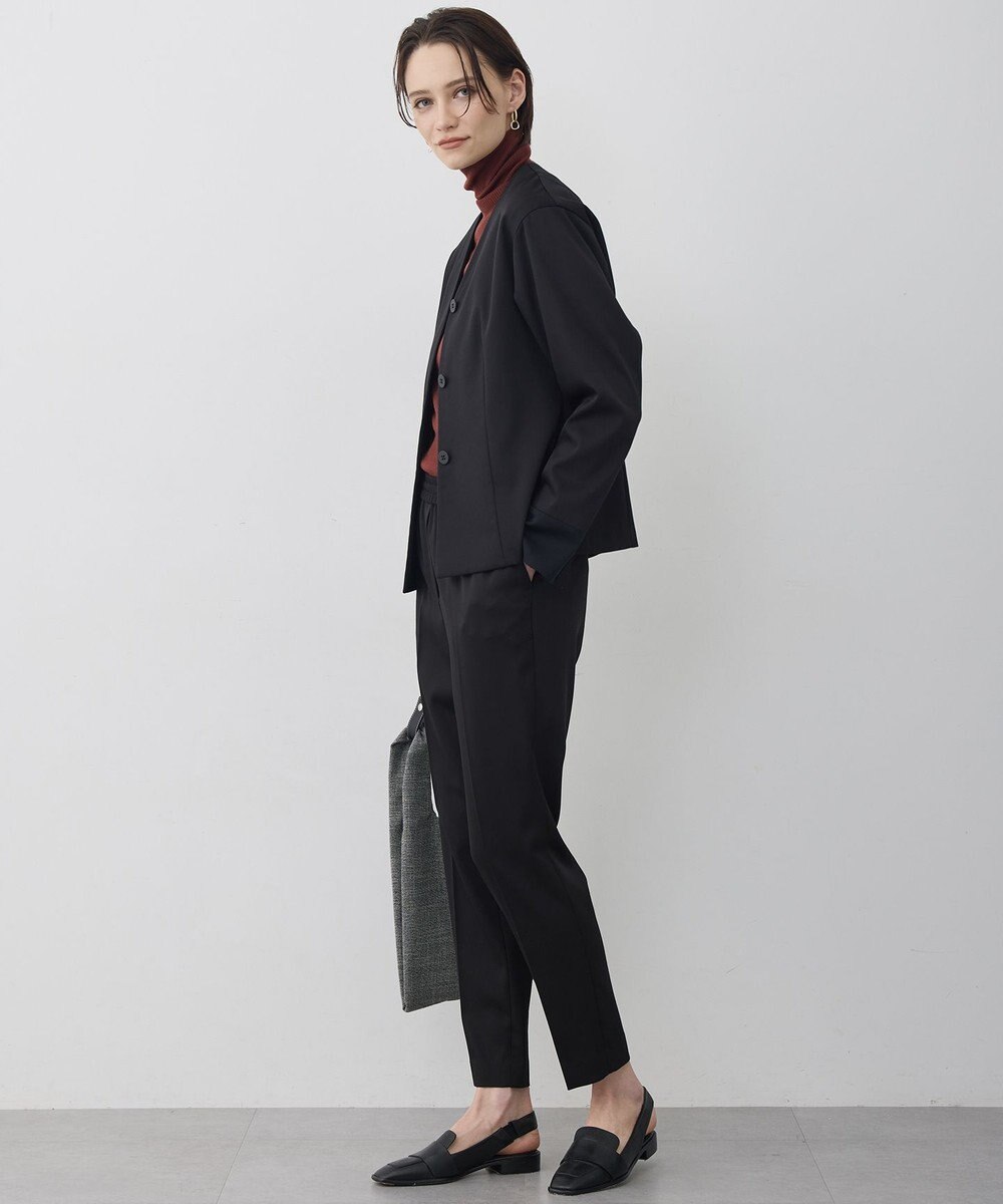 ICB L 【CLASSY.掲載・裏起毛】 ウォームサテン スティックパンツ 