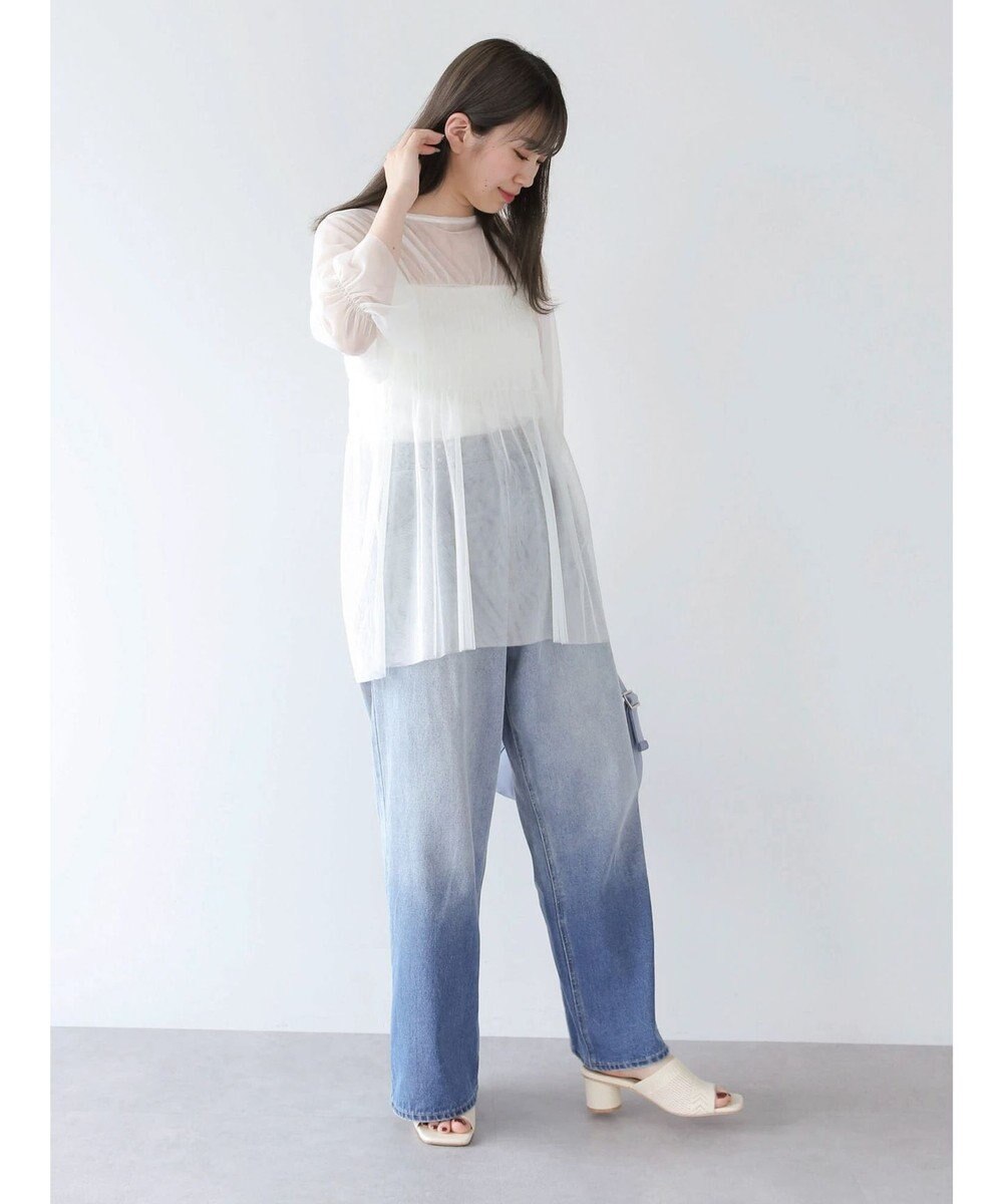 Green Parks チュールシャーリングチュニック 