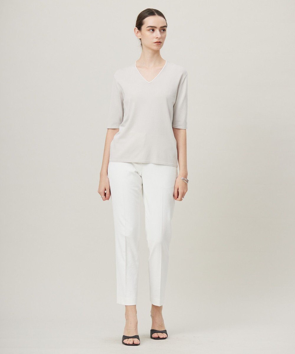 ICB 【洗える】シンセティックハイゲージ 半袖ニット 