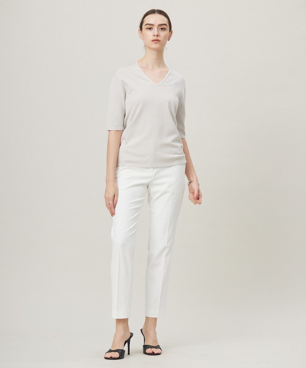 ICB 【洗える】シンセティックハイゲージ 半袖ニット 