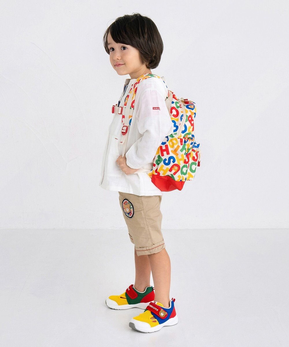 MIKI HOUSE HOT BISCUITS 【Mサイズ】 ロゴ総柄 リュック 