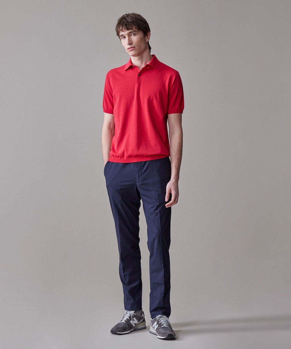 J.PRESS MEN 機能×縫製₌快適な着心地 「高見え」ニットポロ【接触冷感 / 洗える】ホールガーメントニット ポロシャツ 