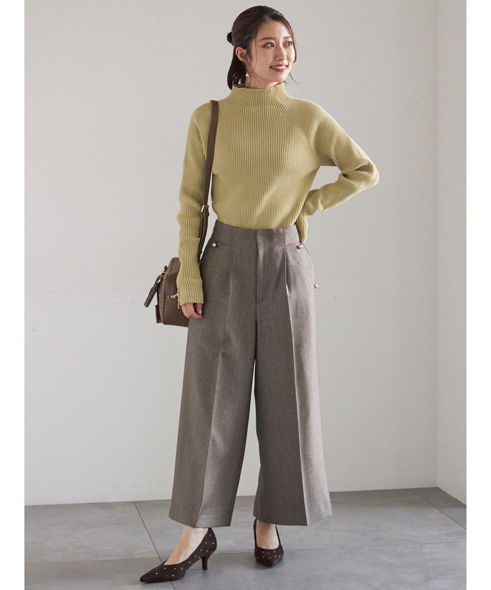 Te chichi モールリブスタンドネックニット 