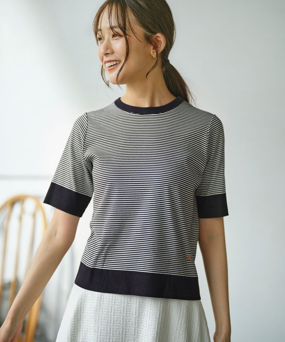 組曲 L 【WEB限定】セーターマシーン 半袖ニットTシャツ 