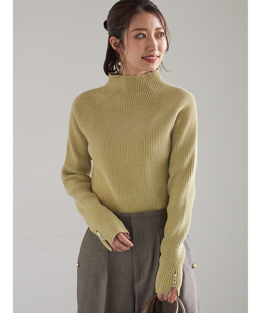 Te chichi モールリブスタンドネックニット 