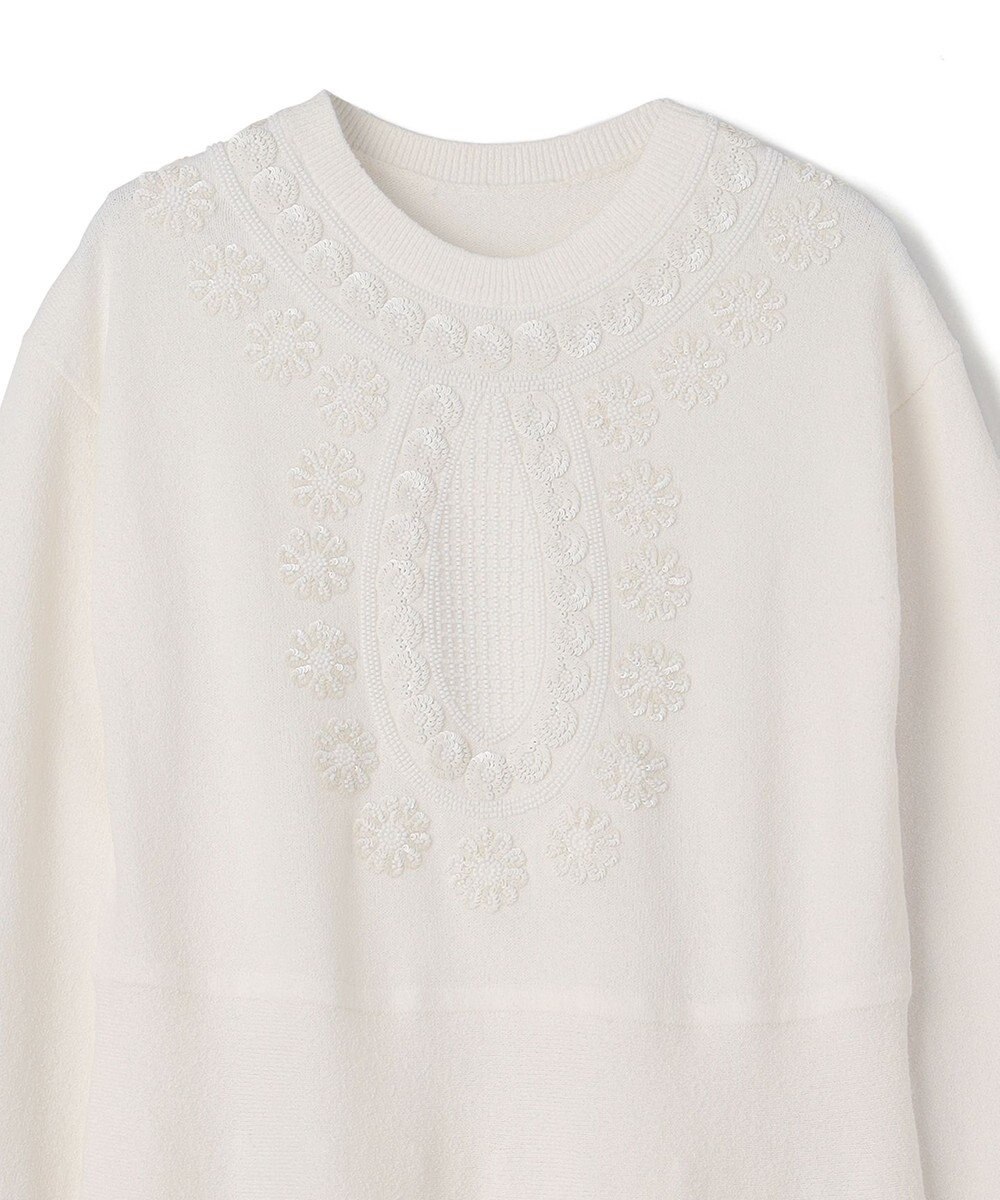 GRACE CONTINENTAL エスニック刺繍ニットワンピース 