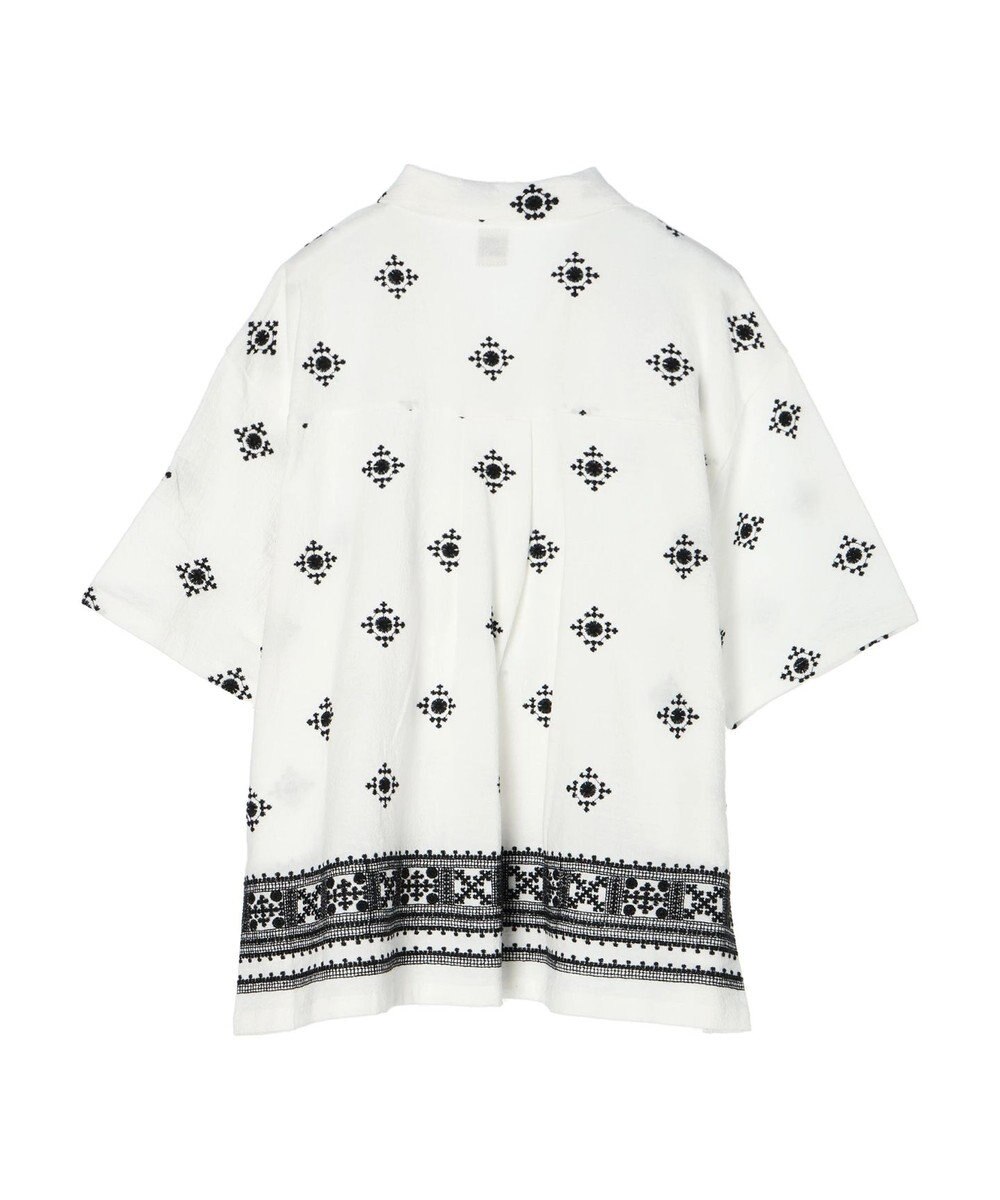 CRAFT STANDARD BOUTIQUE パネル刺繍開襟シャツ 