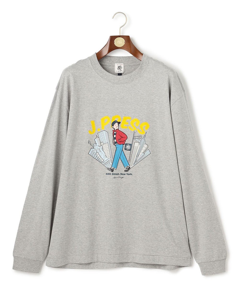 J.PRESS MEN 【AaronChang】【UNISEX】プリントロングスリーブ Tシャツ 