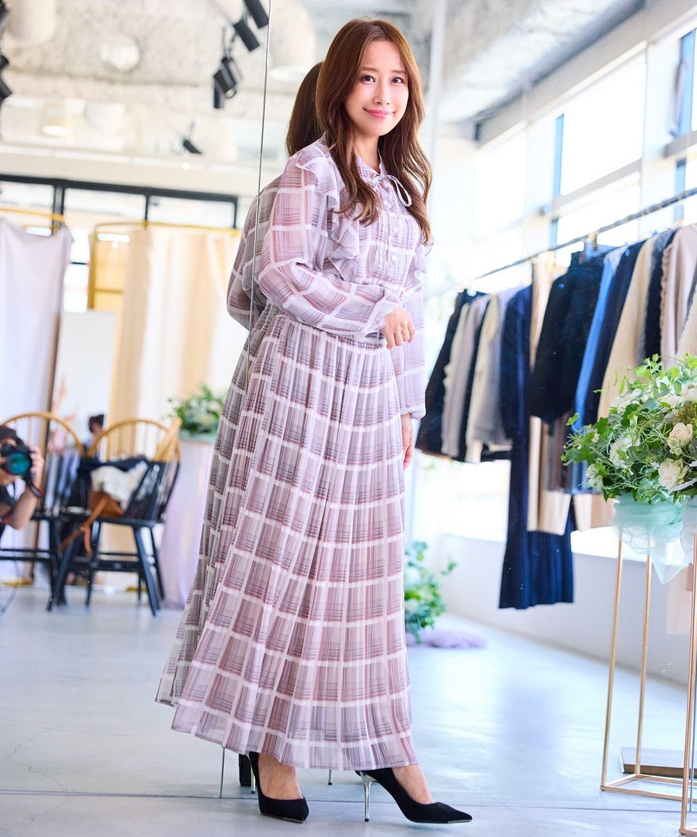 Feroux 【洗える】プリーツ ワンピース 