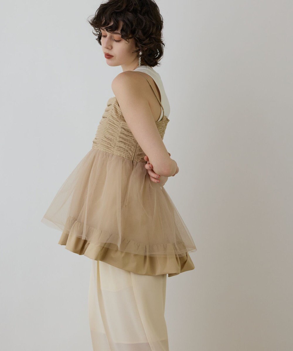 GRACE CONTINENTAL タフタチュールキャミ 