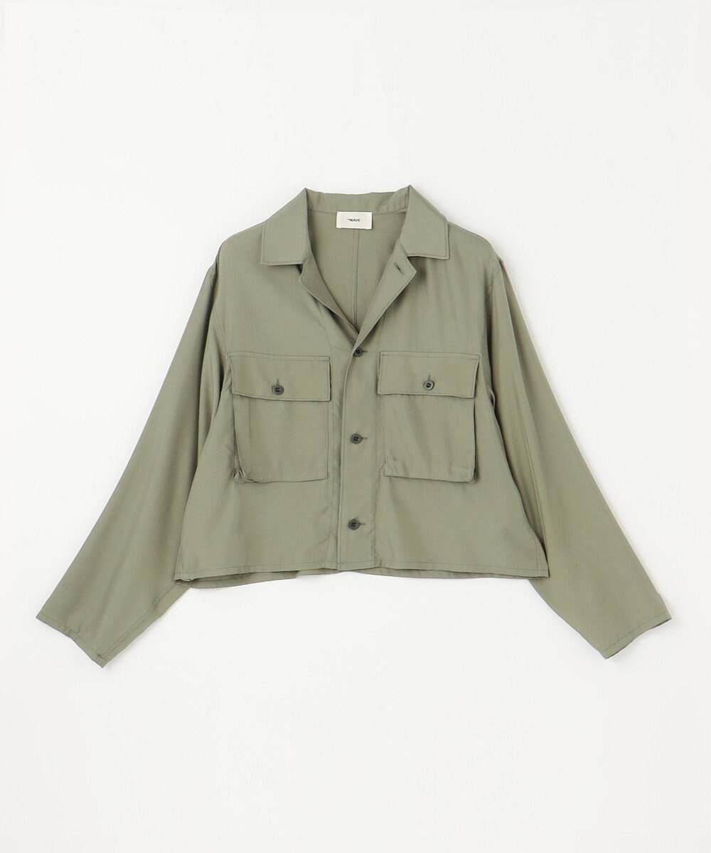 NAVE 【ReNAVE・セットアップ可/洗える/UVケア/接触冷感】フィブリルシャンブレー オープンカラーシャツ 