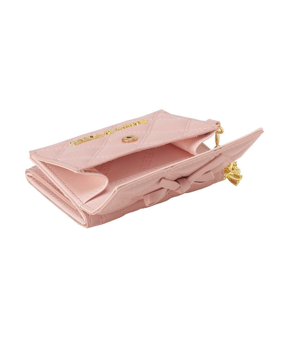 Maison de FLEUR リボンチャームキルティングプチウォレット 