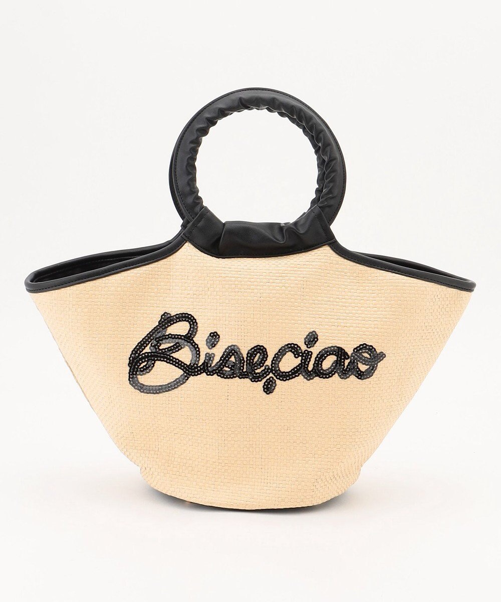 組曲 スパンコールエンブロイダリーカゴバッグ 