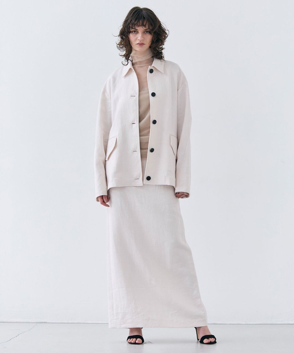 BEIGE， 【Oggi 5月号掲載】CRINUM / Iラインリネンマキシスカート 