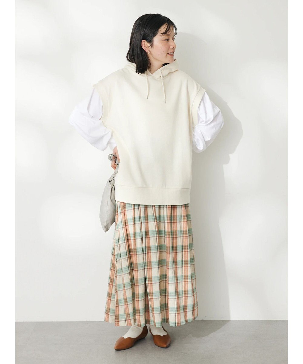 CRAFT STANDARD BOUTIQUE チェックギャザーロングスカート 