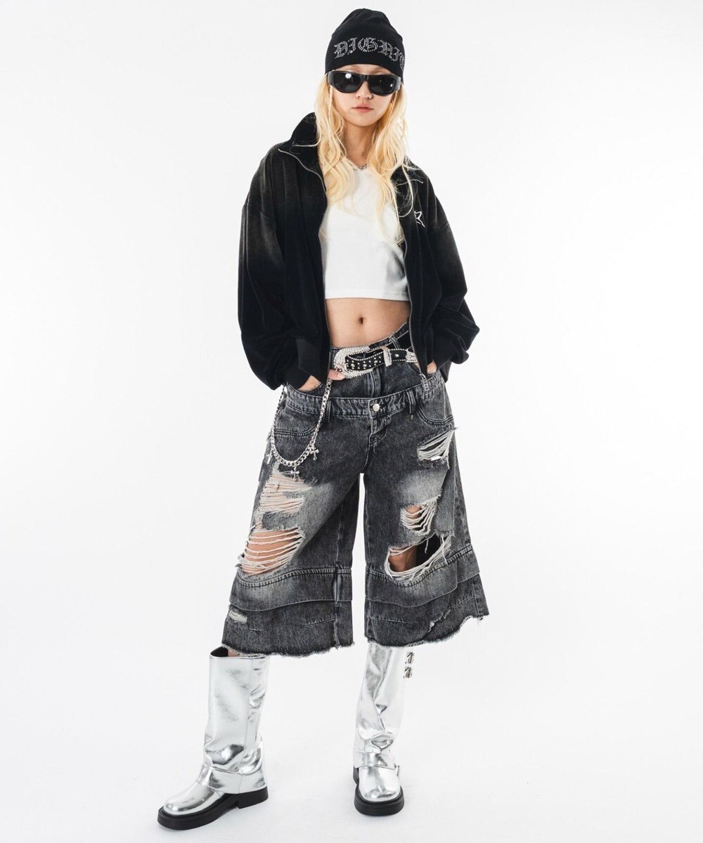 WEGO 【ユニセックス着用ITEM】ブリーチロゴベロアトラックジャケット 