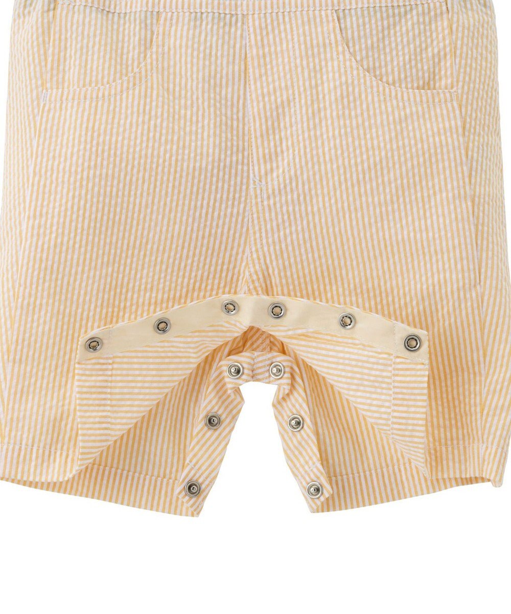 MIKI HOUSE HOT BISCUITS 【70-110cm】 ビーンズ×お菓子シリーズ サッカー素材オーバーオール 