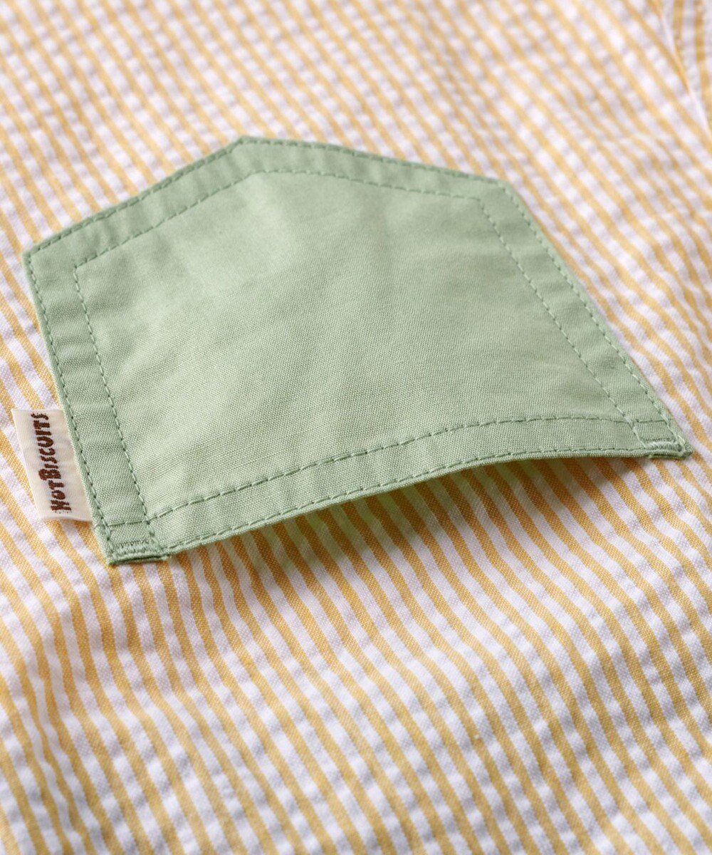 MIKI HOUSE HOT BISCUITS 【70-110cm】 ビーンズ×お菓子シリーズ サッカー素材オーバーオール 