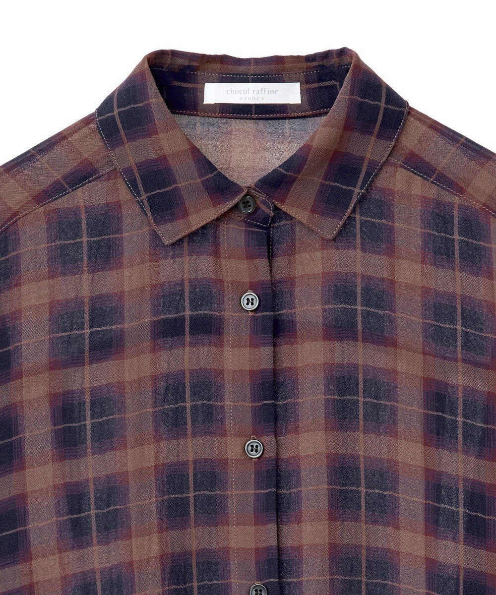 Green Parks カシュクールシアーシャツ 